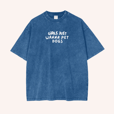 Acid Wash Girls Just Wanna Pet Dogs - Mutty Prints